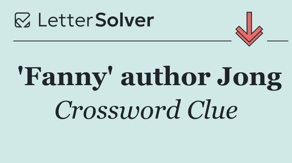 'Fanny' author Jong
