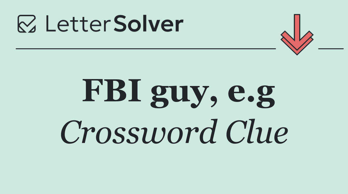 FBI guy, e.g