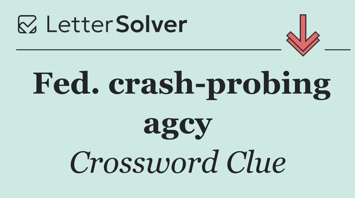 Fed. crash probing agcy