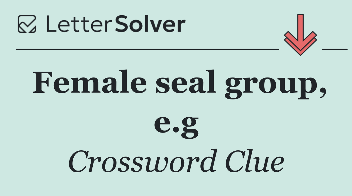Female seal group, e.g