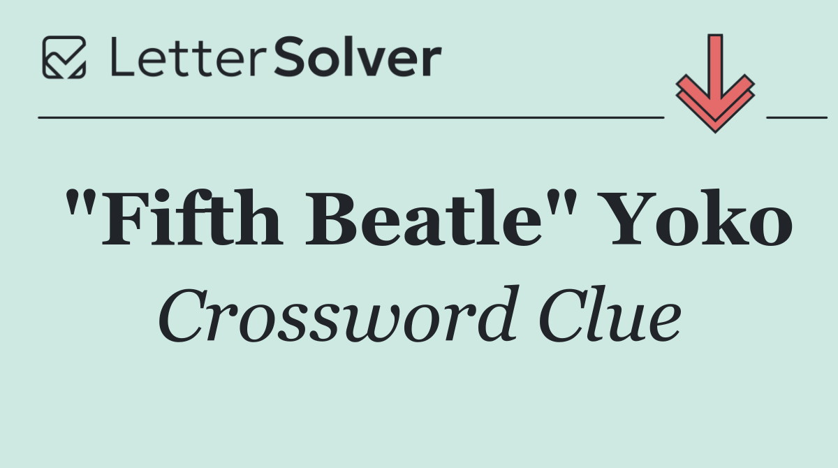 "Fifth Beatle" Yoko