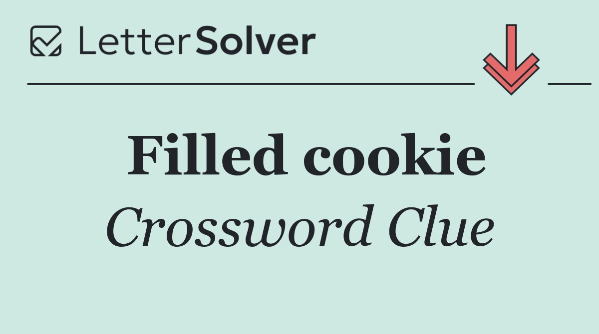 Filled cookie