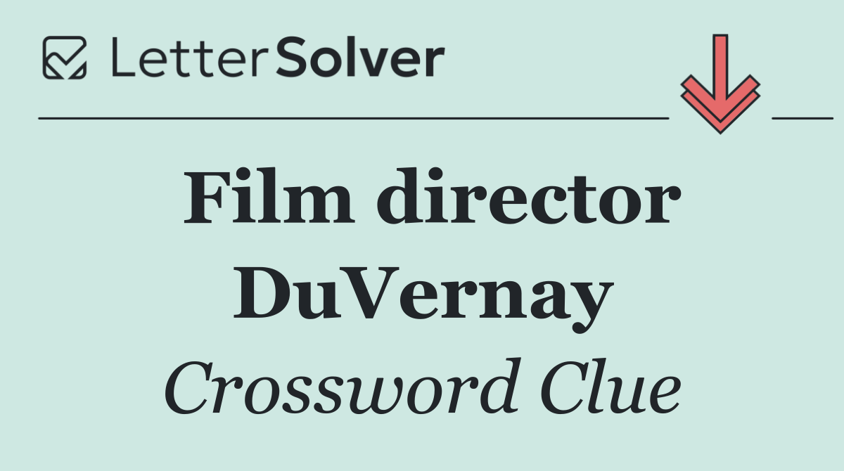 Film director DuVernay