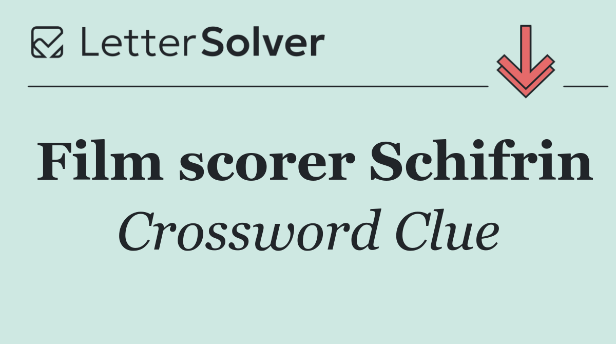 Film scorer Schifrin