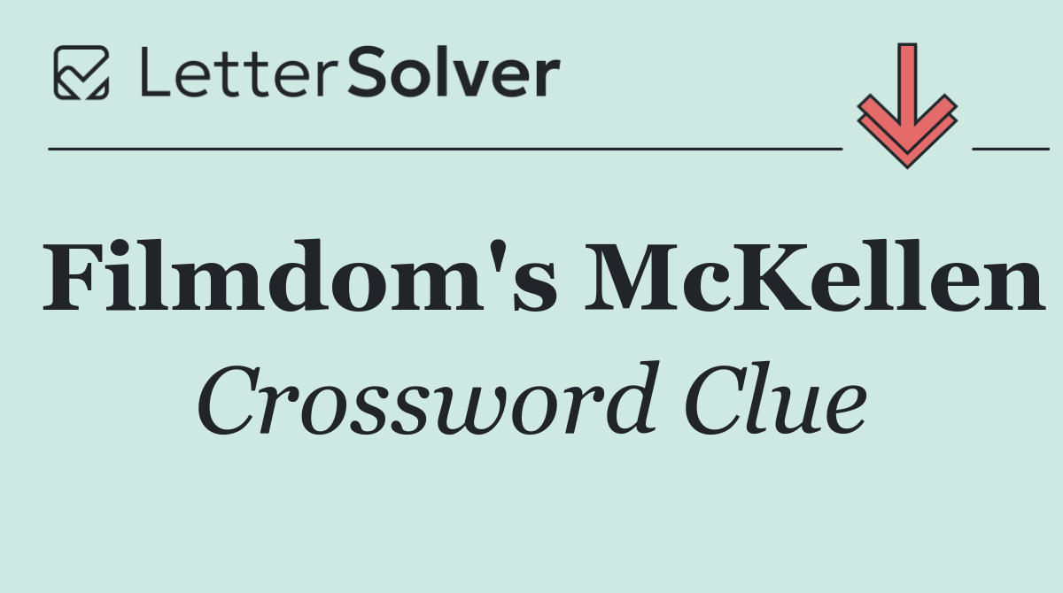 Filmdom's McKellen