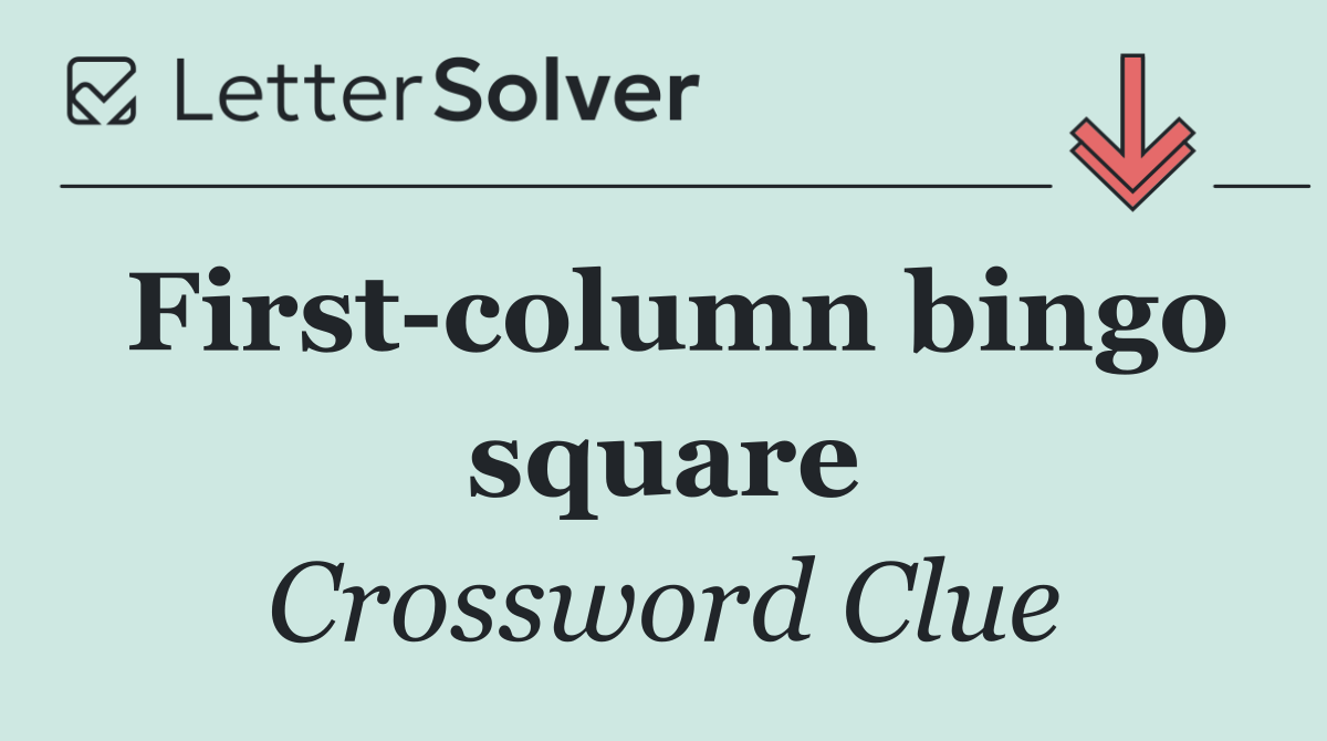 First column bingo square