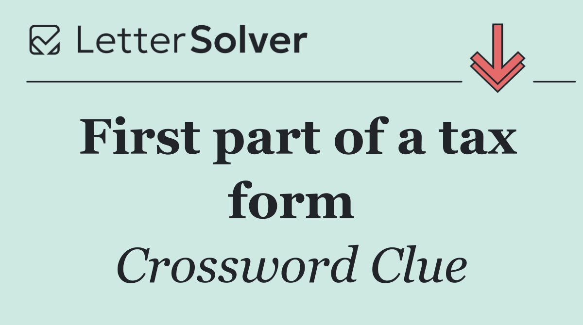 First part of a tax form