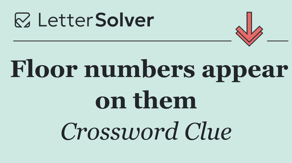 Floor numbers appear on them