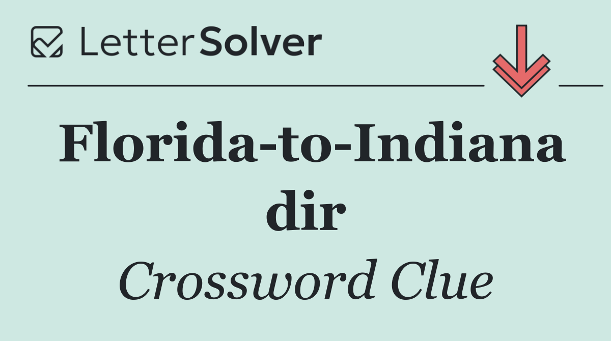 Florida to Indiana dir