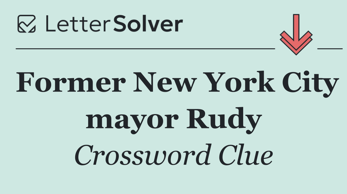 Former New York City mayor Rudy