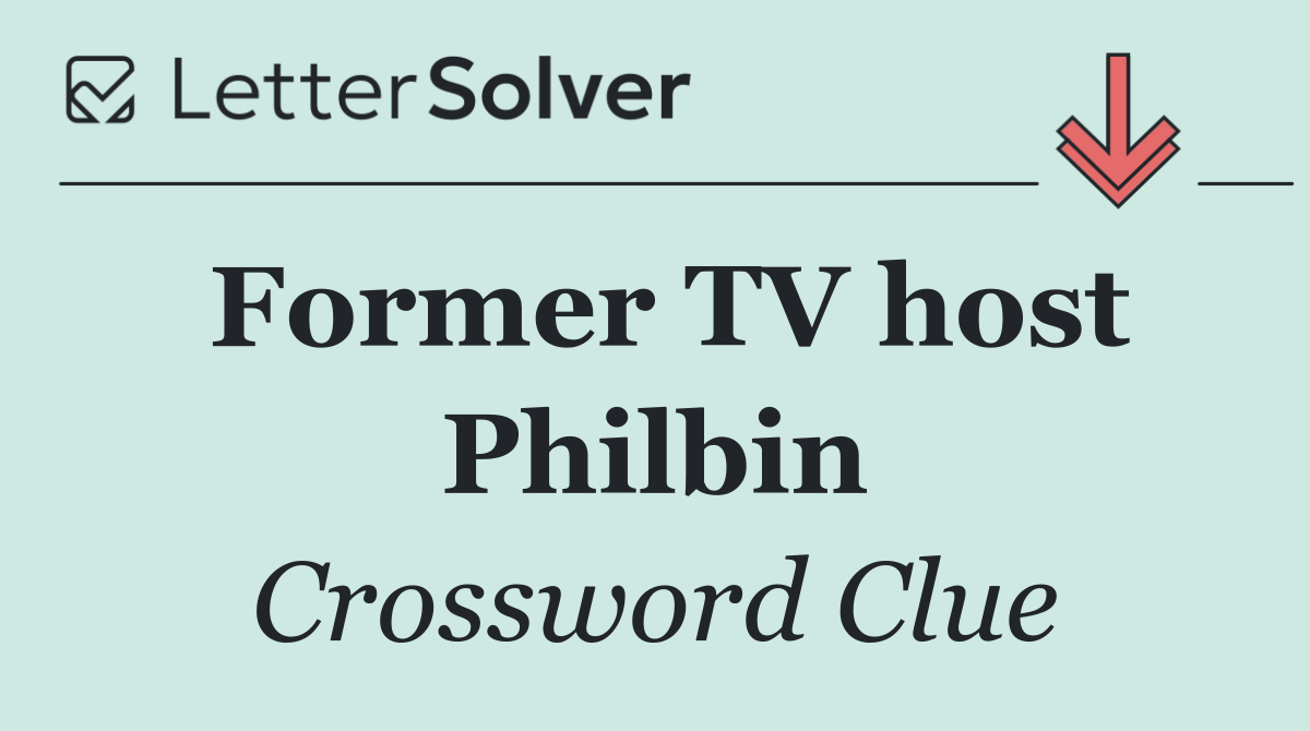 Former TV host Philbin