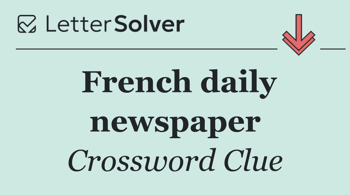 French daily newspaper