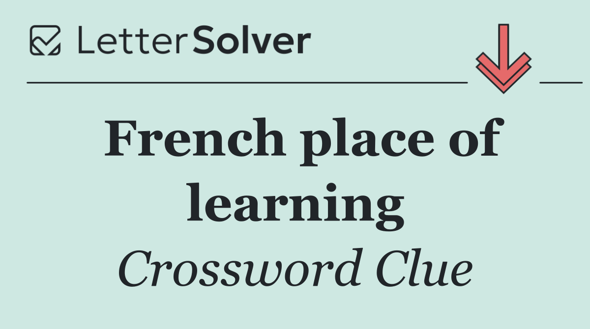 French place of learning