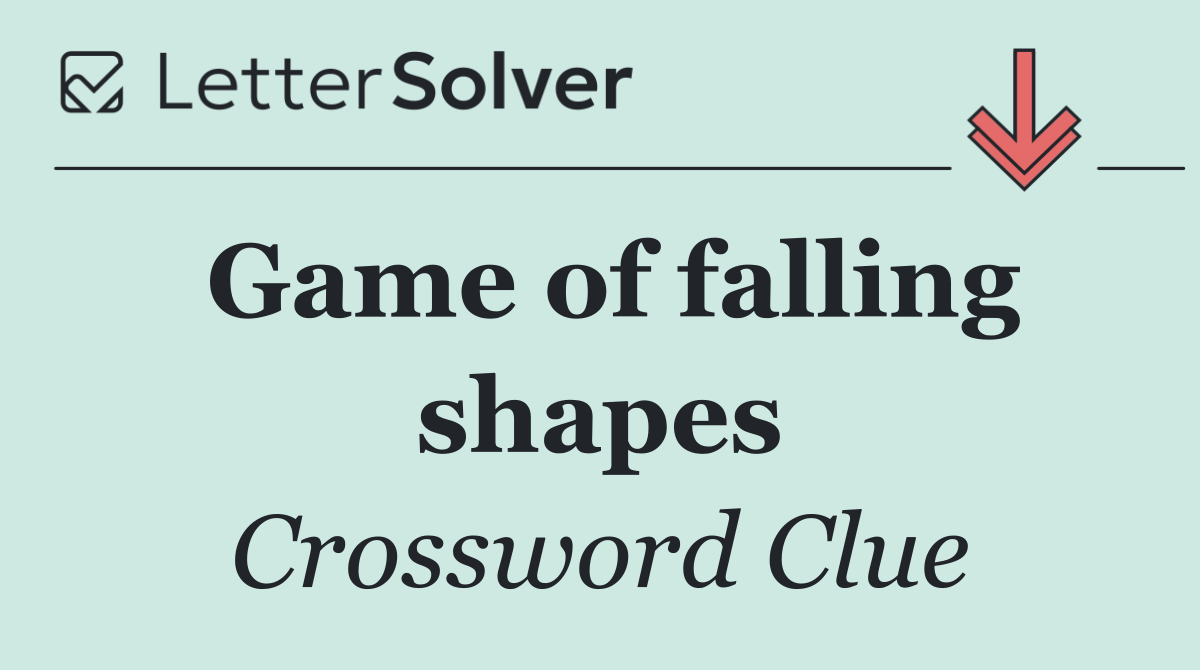 Game of falling shapes