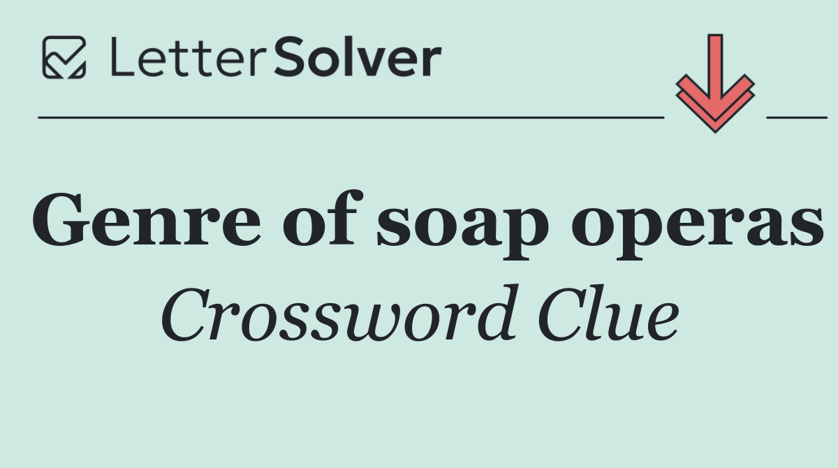 Genre of soap operas