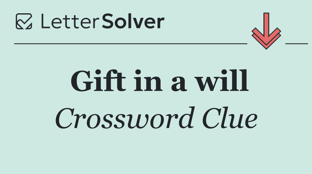 Gift in a will