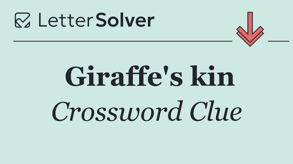 Giraffe's kin