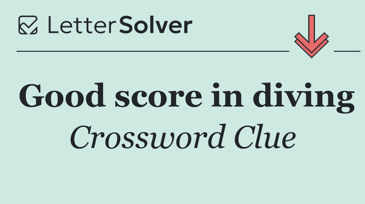 Good score in diving