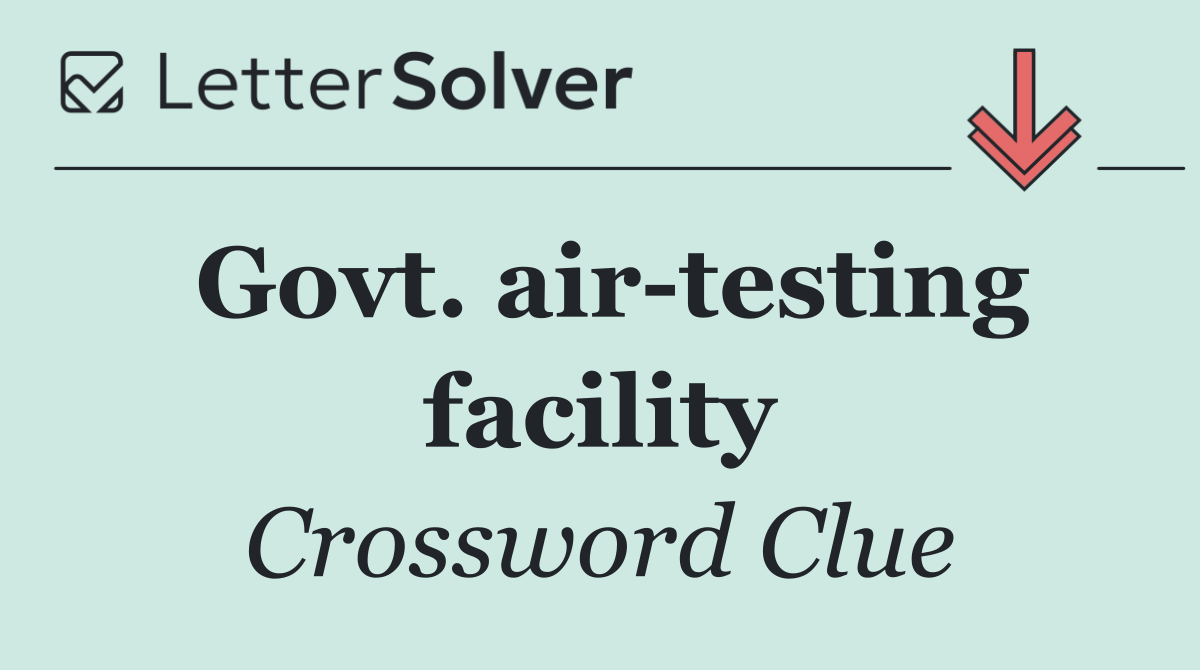 Govt. air testing facility
