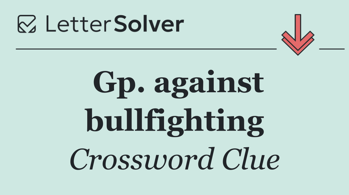 Gp. against bullfighting