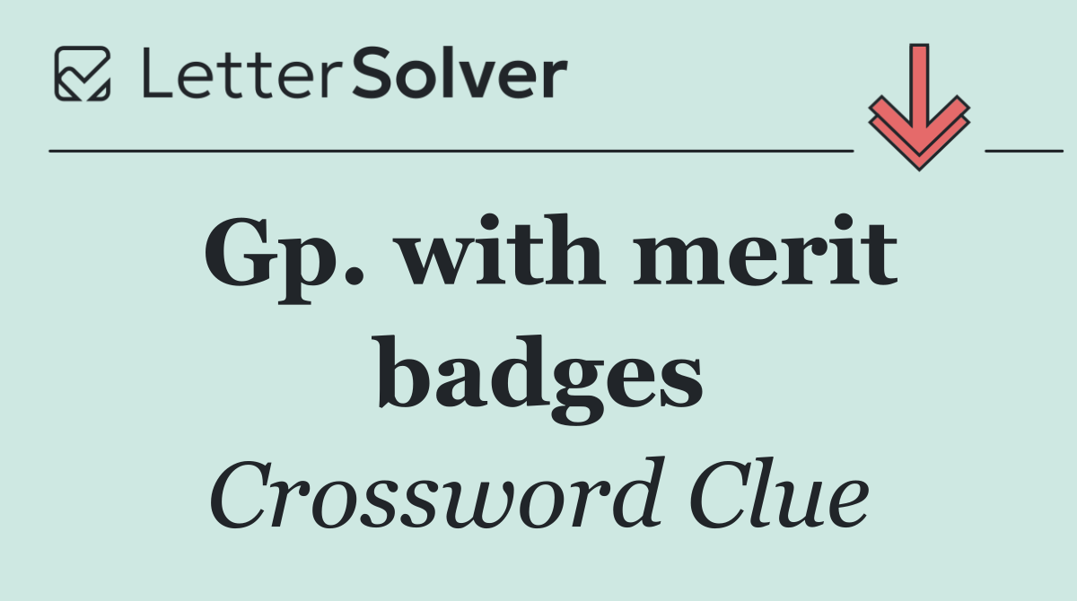 Gp. with merit badges