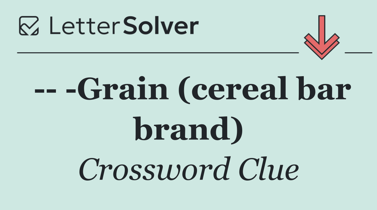     Grain (cereal bar brand)