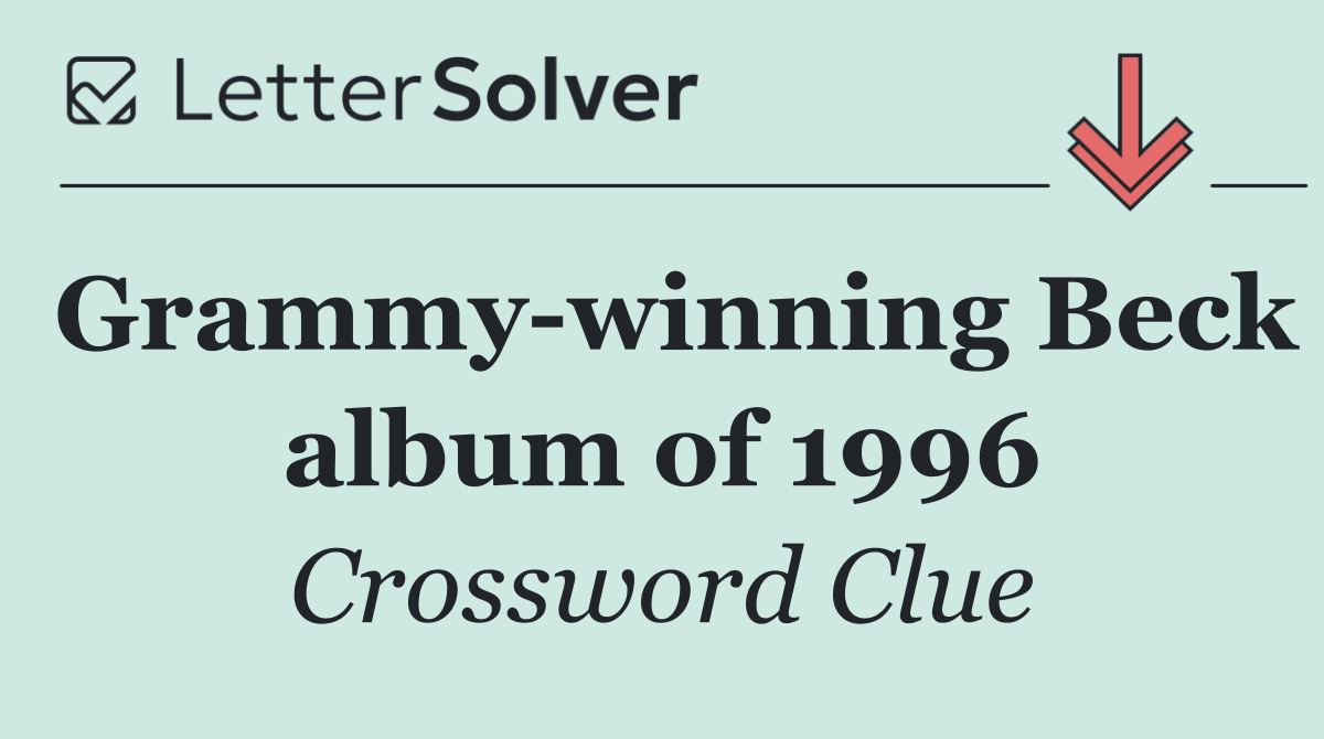 Grammy winning Beck album of 1996