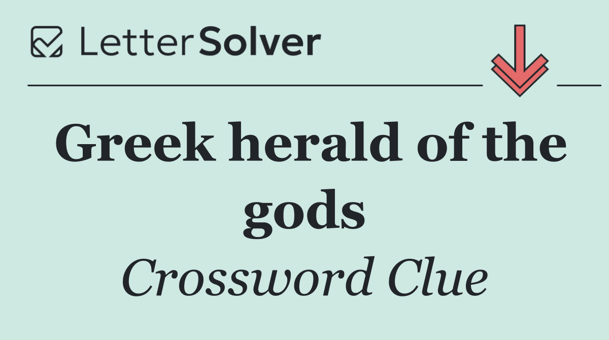 Greek herald of the gods