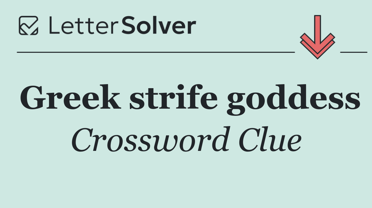 Greek strife goddess