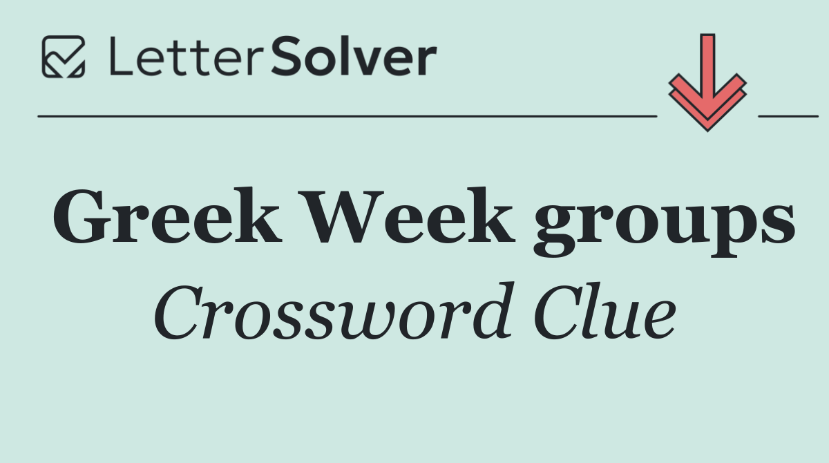 Greek Week groups
