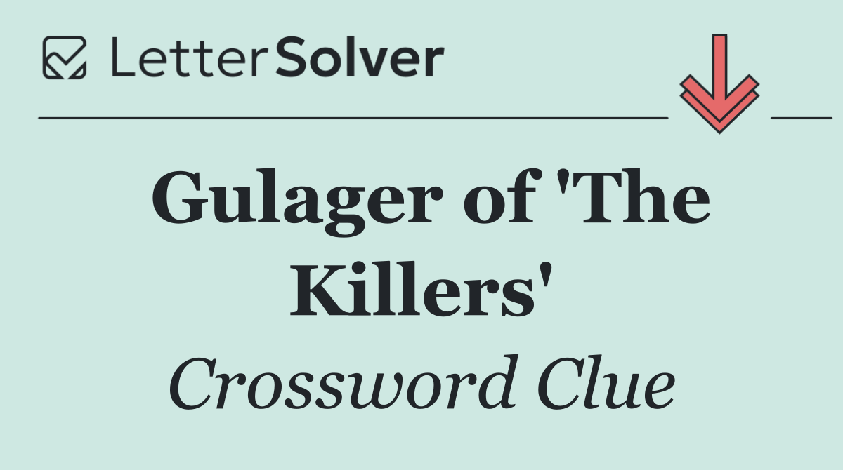 Gulager of 'The Killers'