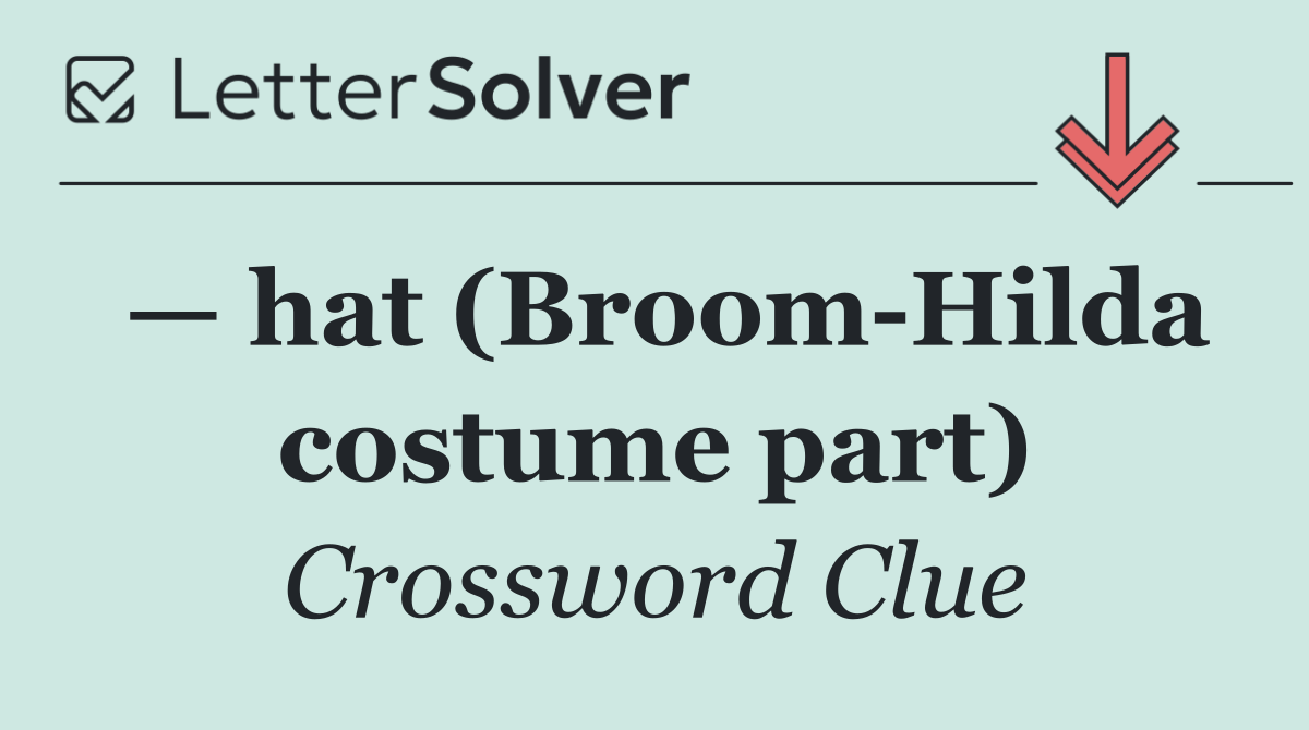 — hat (Broom Hilda costume part)