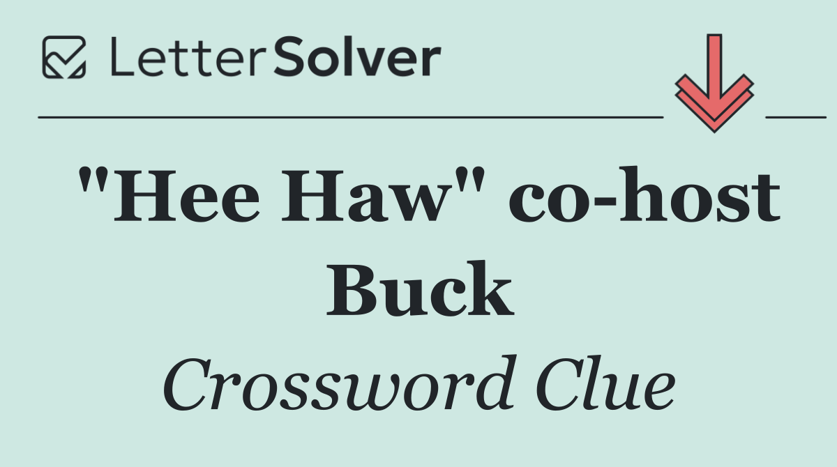 "Hee Haw" co host Buck