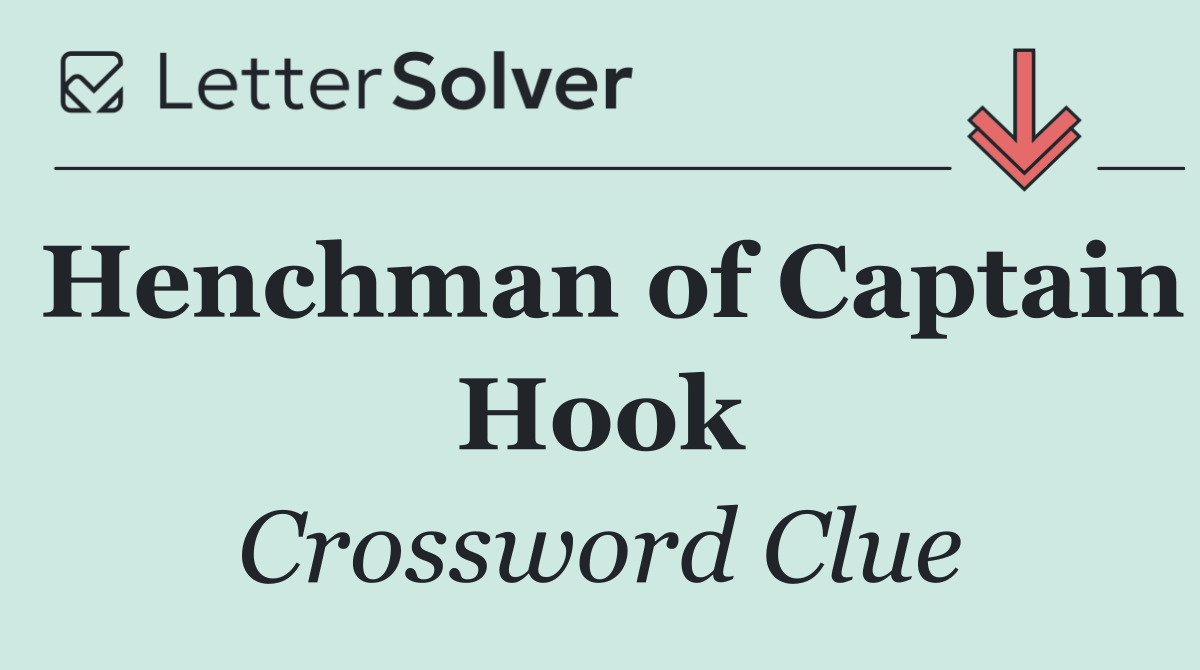 Henchman of Captain Hook