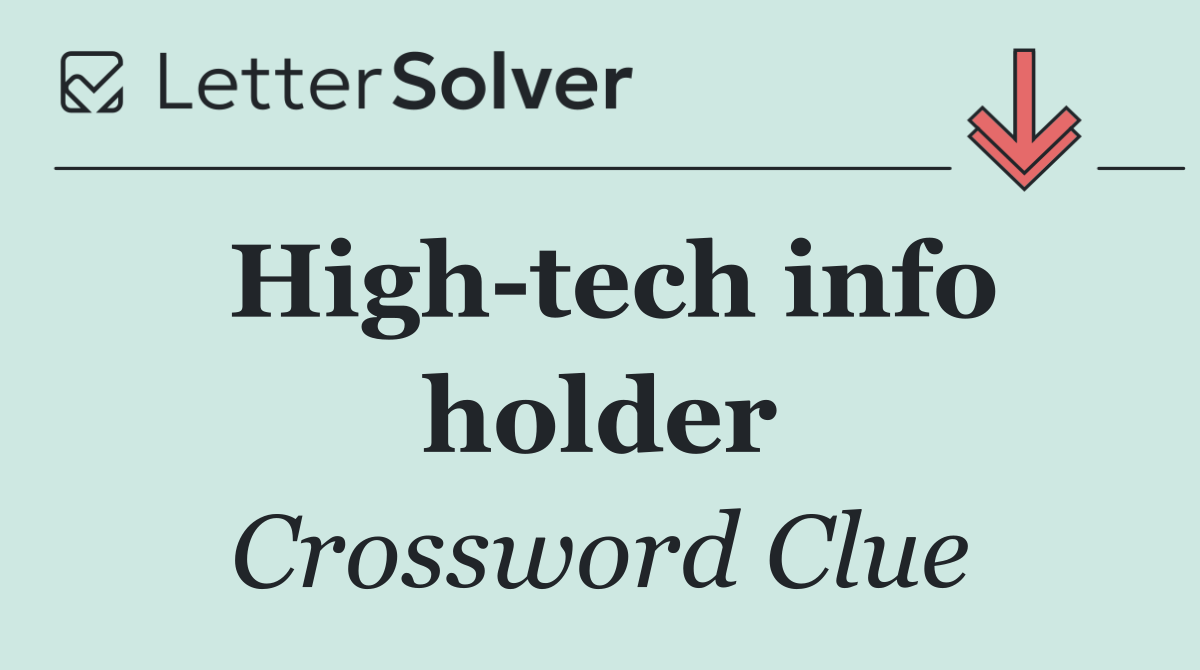 High tech info holder