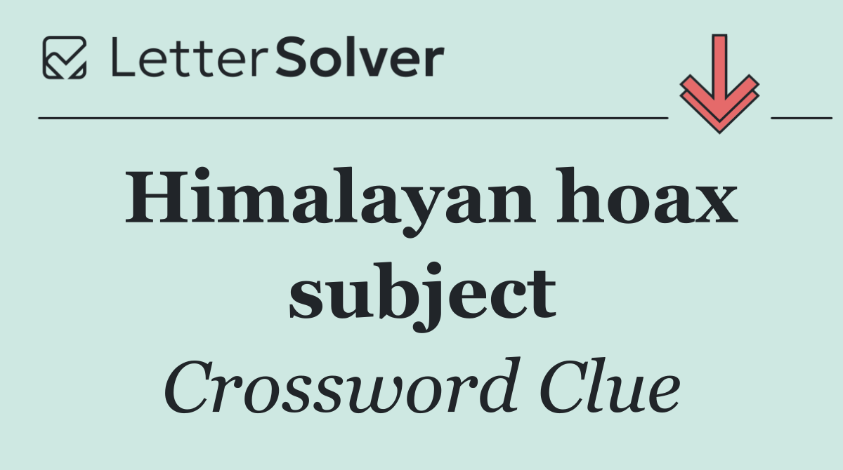 Himalayan hoax subject