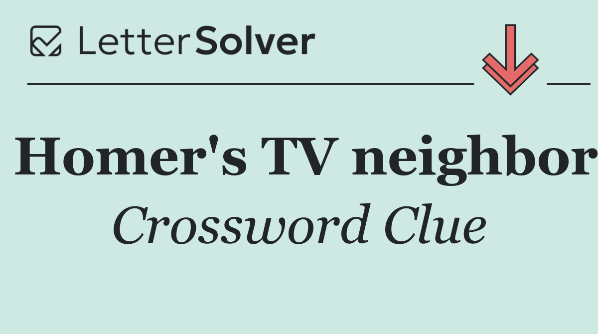 Homer's TV neighbor