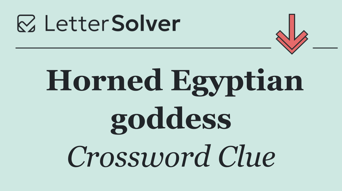 Horned Egyptian goddess