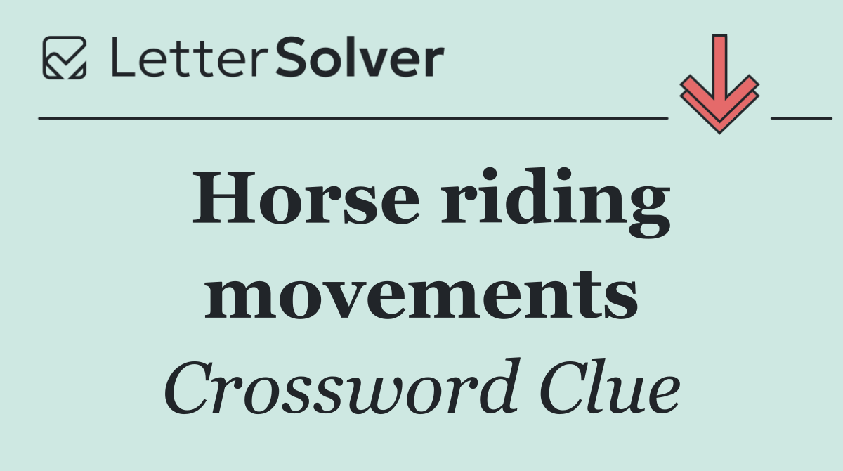 Horse riding movements