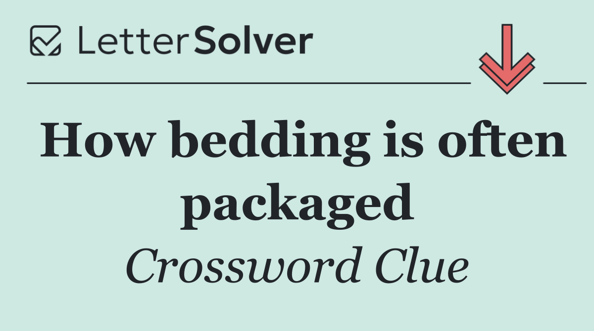 How bedding is often packaged