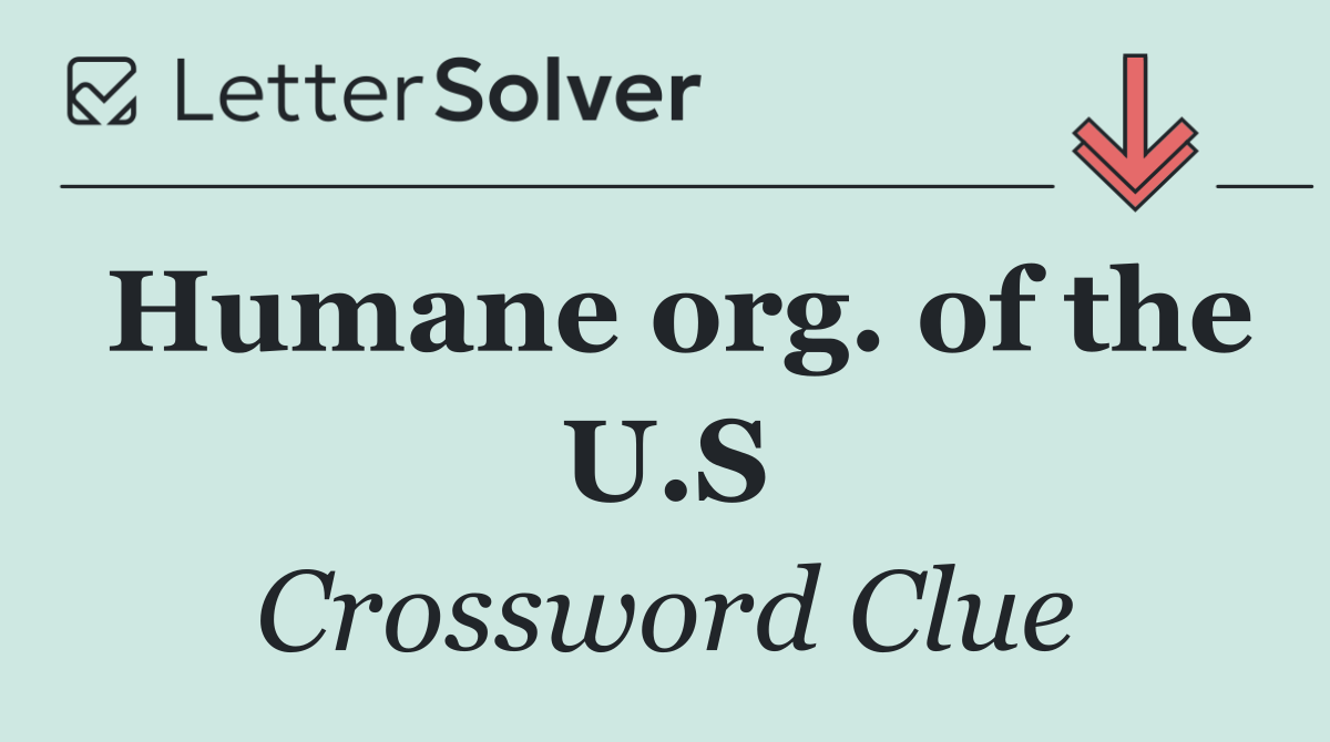 Humane org. of the U.S
