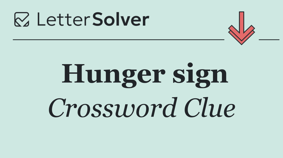 Hunger sign