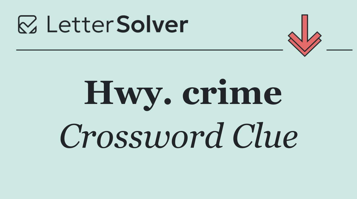 Hwy. crime