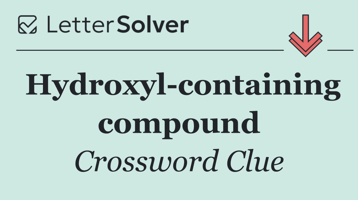 Hydroxyl containing compound