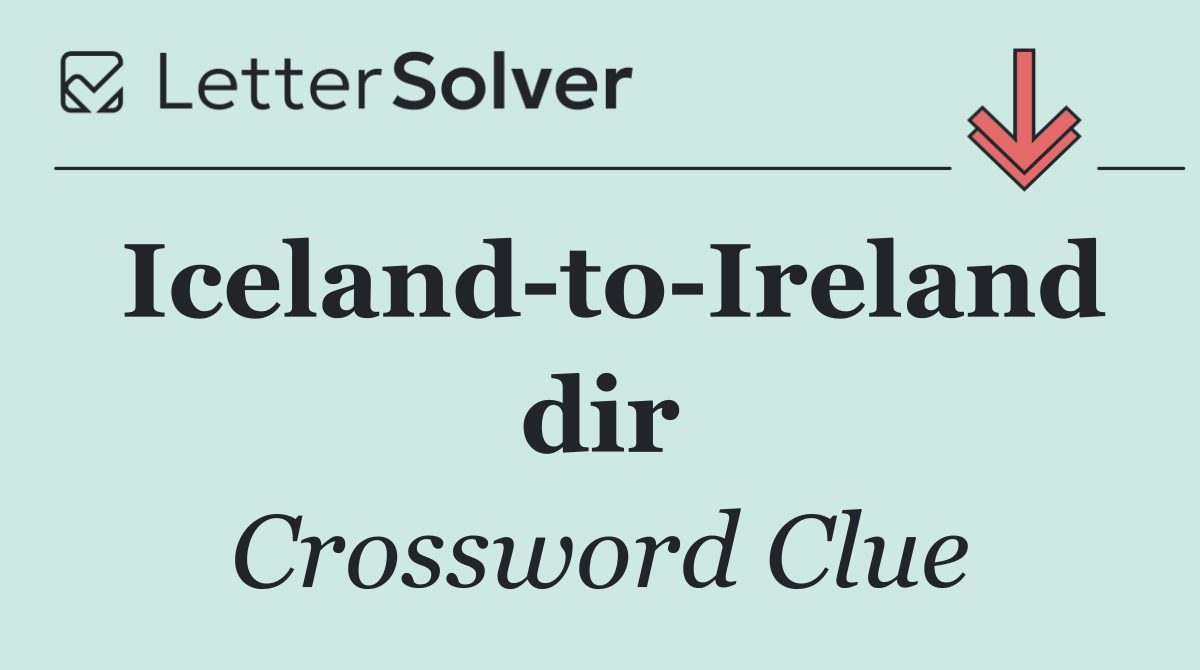 Iceland to Ireland dir