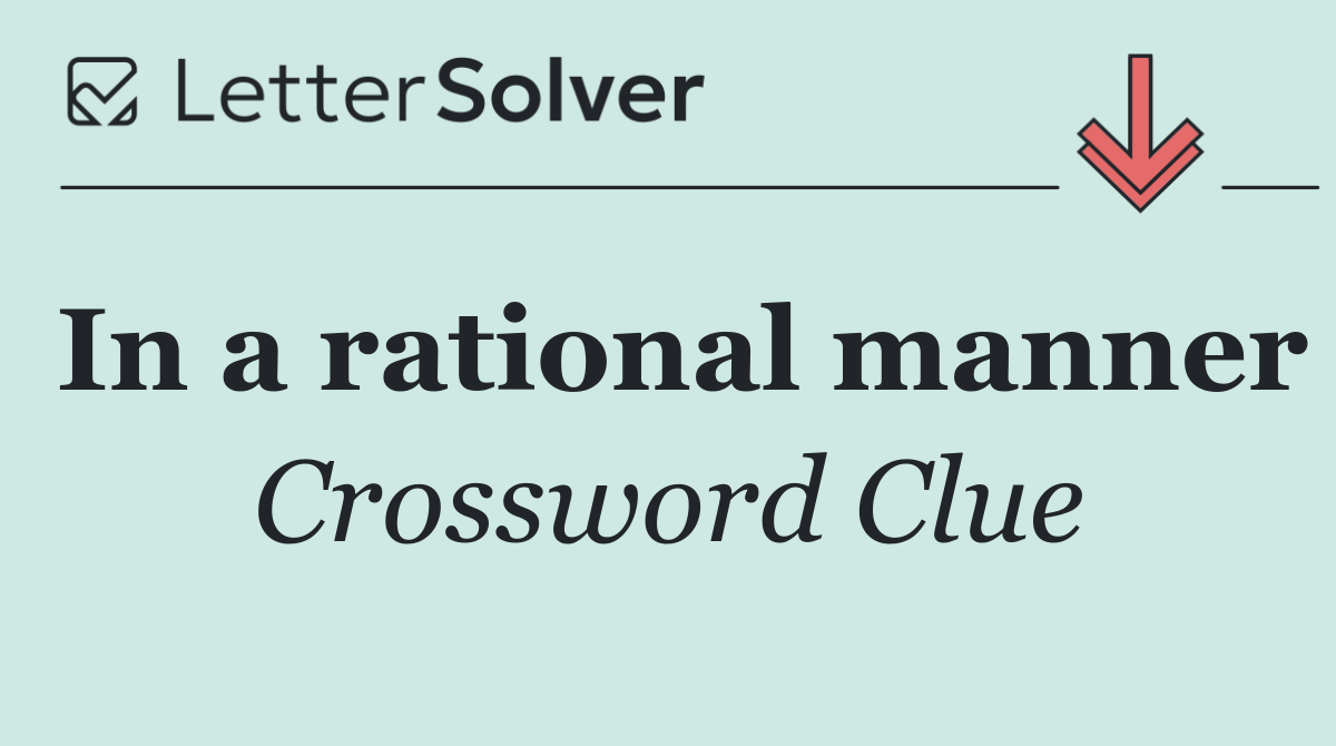 In a rational manner