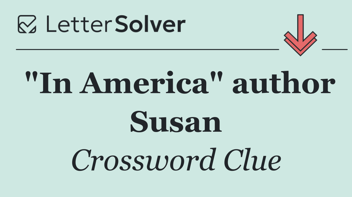 "In America" author Susan