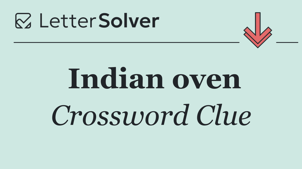 Indian oven
