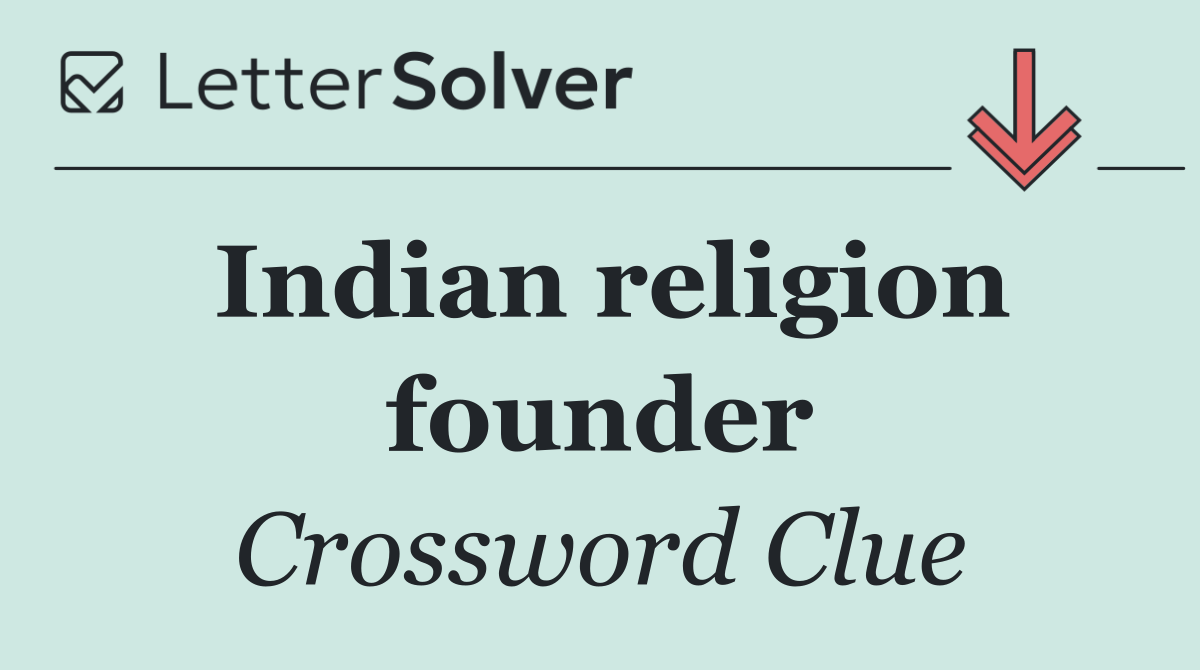 Indian religion founder