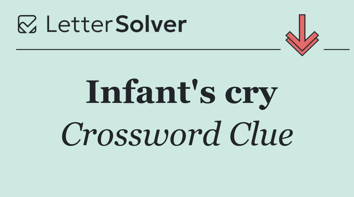 Infant's cry
